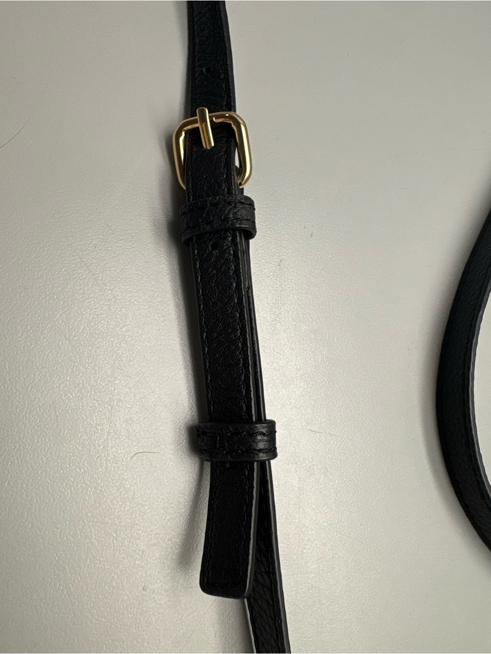 Vince Camuto Ruthie Black Leather Crossbody Bag with Gold Ring Accent- - Picture 6 of 7